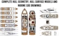 create hull geometry, hull surface models, and marine cad drawings