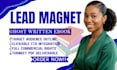 ghostwrite your lead magnet ebook and format lead capture funnels