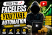 design high CTR faceless youtube automation thumbnails