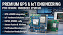design gps pcb, circuit, and embedded systems