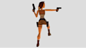 create psx in lowpoly 3d character model, animation in retro ps1, ps2, n64, y2k