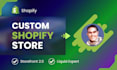 develop a custom shopify website with clean liquid code