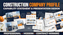 design a professional construction company profile and capability statement