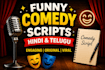 write funny youtube comedy scripts in hindi and telugu