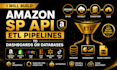build amazon sp api eti pipelines to dashboards or datebases