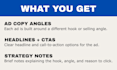 write facebook ad copy for lead generation or sales conversion
