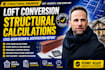 do structural calculations, steel beam design, and justification report for loft