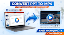 convert powerpoint PPT into mp4 video