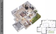 create realistic 3d floor plan, virtual staging in 8 hours