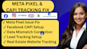 repair pixel tracking issues conversion api setup data mismatch real estate site
