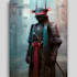 cyberpunk samurai street warrior art desing