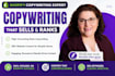 write high converting sales copywriting, SEO website content for shopify stores