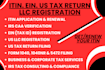 help with itin, ein, irs caa, US tax return and llc registration