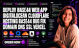 deploy base 44 app digitalocean cloudflare hosting base44 bug fix domain dns ssl