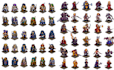 retro pixel game art pixel art character 2d spritsheet pixel background