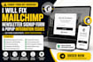 fix mailchimp newsletter signup form and popup integration issues