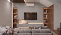 create a cozy mid century modern interior design