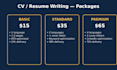 write your ats optimized finance corporate resume in 4 languages
