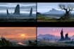draw a environment concept art