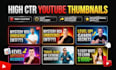 design high CTR faceless youtube thumbnail for your channel
