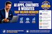 do ai mobile app development, ai chatbox, ai website, app developer, ai agent