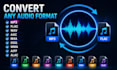 convert mp3 to flac, wav, aac, m4a and any audio format