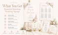 design elegant wedding welcome sign and seating chart