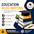 write SEO education blog posts and articles