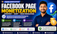 consult you about facebook page monetization and content monetization issues