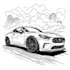 make cool car line art illustration