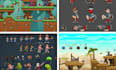 create 2d game art, game assets, game UI, props, 2d game