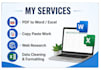 do data entry, copy paste, excel data entry and web research