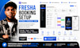 setup fresha booking system, vagaro, calendly acuity scheduling CRM for business