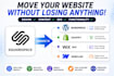 do squarespace migration, migrate, clone squarespace to wordpress, shopify, wix