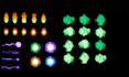 create custom pixel vfx, 2d game assets, effects, skill icon, sprite animation