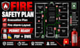 create fire safety plan, evacuation plan, fire alarm layout