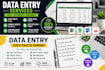 do accurate data entry, excel, google sheets, copy paste and PDF conversion