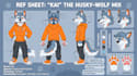 draw reference sheet character furry ref sheet fursona oc vtuber anthro feral