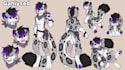 draw unique furry ref sheet, fursona, oc anthro or feral character design vtuber