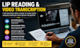 transcribe, lip read silent and unclear videos using visual speech recognition