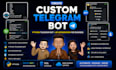 create custom telegram bot, python telegram bot, API integration for business