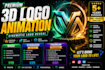 create a premium 3d logo animation in 24 hours
