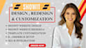 design and redesign showit website customize showit template update showit SEO