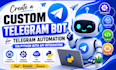 create custom python telegram bot, telegram mini app api integration