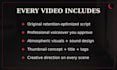 create a complete faceless horror video with script and voiceover