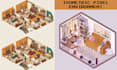 isometric pixel game art retro pixel art 2d game asset pixel sprite environment