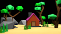 do low poly 3d game props and assets in blender