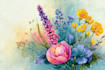 draw botanical illustration, flower, plant
