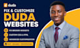 fix broken widgets, add custom css html and advanced customization duda website