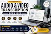 professional audio and video transcription services